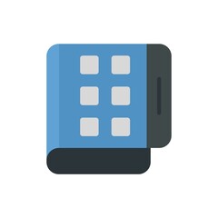 Poster - Flex screen fold icon flat isolated vector