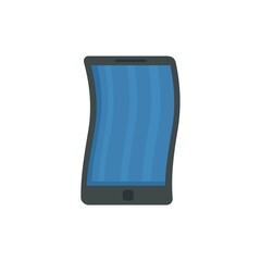 Poster - foldable cellphone icon flat isolated vector