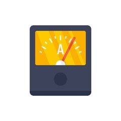Poster - ampere meter device icon flat isolated vector