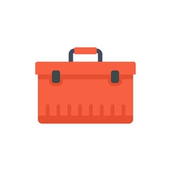 Poster - car tool box icon flat isolated vector