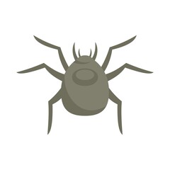 Canvas Print - Spider forest bug icon flat isolated vector