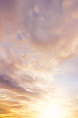 Wall Mural - sunset in the sky vertical