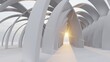 © Annuitti - Abstract architecture background arched interior 3d render