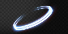 Luminous Neon Wavy Line Of Light On A Transparent Background. Neon Light, Electric Light, Light Effect Png. Curve Neon Line Png For Games, Video, Photo, Callout, HUD. Isolated Vector Illustration.