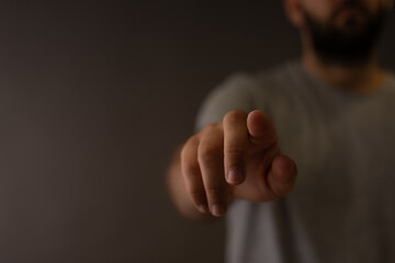 Poster - Businessman pointing his finger.