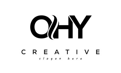 Letter OHY creative logo design vector	