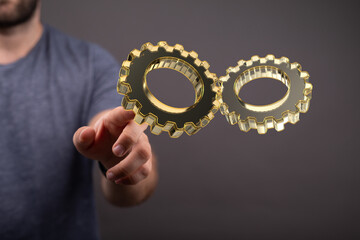 Aufkleber - gear Technology setting concept background