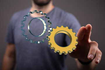 Aufkleber - gear Technology setting concept background