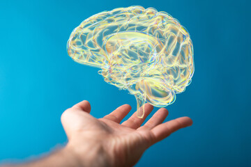 Leinwandbilder - Artificial intelligence. Technology web background. Virtual concept