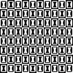 Aufkleber - Checker black and white shapes. Vector seamless chess cells.