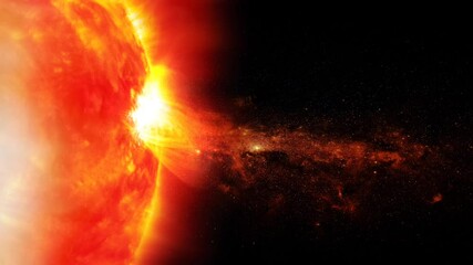 Wall Mural - sun on space background. elements of this image furnished by nasa.
