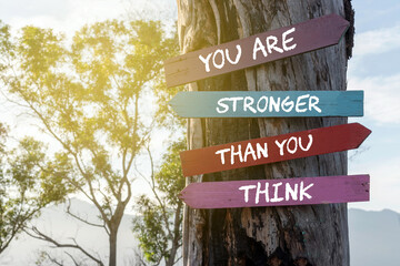 Wall Mural - You Are Stronger Than You Think Inspirational Quotes