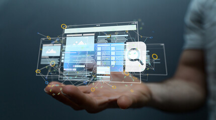 develop interface web application in hand