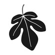 © THP Creative - Fig leaf in silhouette vector icon