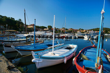 Wall Mural - porquerolles harbor island in mediterranean