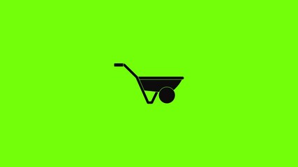 Sticker - Hand truck one wheel icon animation