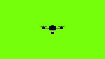 Poster - Aircraft drone icon animation