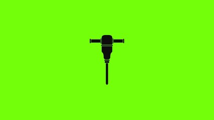 Poster - Hand drill machine icon animation