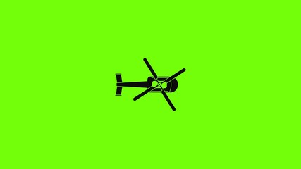 Poster - Top view helicopter icon animation