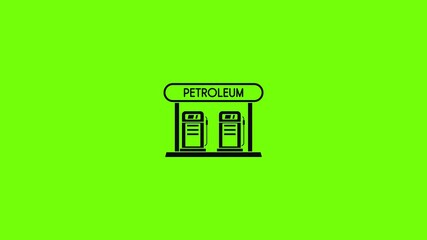 Poster - Petroleum station icon animation