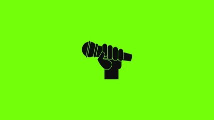 Poster - Microphone hand icon animation