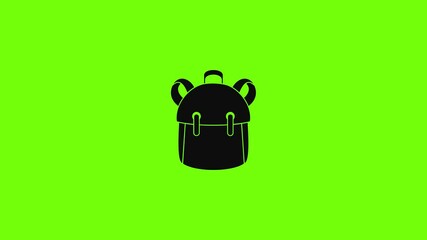 Poster - kid backpack icon animation