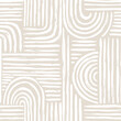 © anya - Contemporary seamless pattern with abstract line in nude colors.