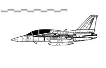 KAI T-50 Golden Eagle. Vector Drawing Of Advanced Jet Trainer Aircraft. Side View. Image For Illustration And Infographics