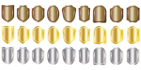 Poster - Shield icon set. Protection icon. Security vector icon. Vector illustration. Stock image.