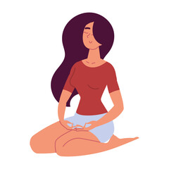 Poster - woman practicing meditation