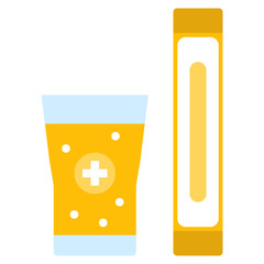 Poster - rehydration flat icon