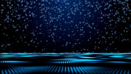 Wall Mural - Blue Jumping Bubbles Field