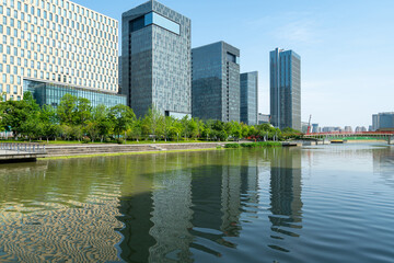 Wall Mural - financial center office building in Ningbo East New Town, China