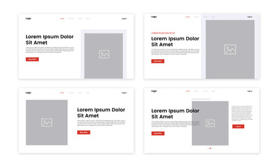 Wall Mural - Website Design Vector. Website and landing page header. Business Style. Front End Site. ui ux design