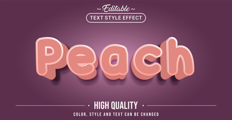 Poster - Editable text style effect - Peach text style theme.