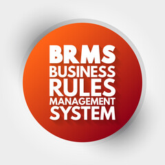 Poster - brms - business rules management system acronym, concept background