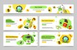 © Vikivector - Horizontal landing page pest control service collection vector flat illustration. Professional insects extermination