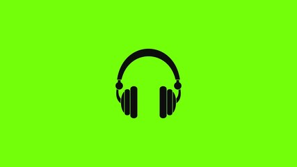 Poster - Wired headphones icon animation