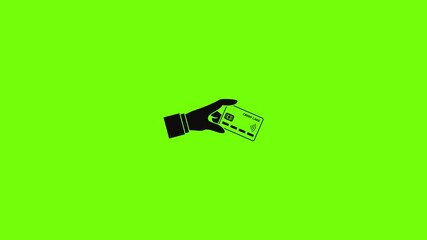 Sticker - Hand nfc credit card icon animation