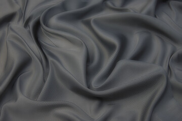 close-up texture of natural gray fabric or cloth in gray color. fabric texture of natural cotton or 