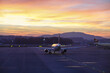 Sonnenuntergang am Flughafen Zürich