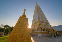 Pagoda At Wat Phrathat Nong Bua Temple In Ubon Ratchathani,Thailand