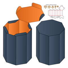 Box packaging die cut template design. 3d mock-up