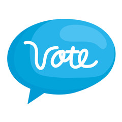 Wall Mural - vote font in speech bubble