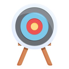 Poster - Archery target icon cartoon vector. Arrow bullseye. Goal aim
