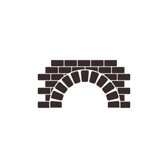 Sticker - Stone bridge icon design illustration template