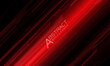 Abstract red line cyber geometric dynamic on black design modern futuristic technology background vector illustration.