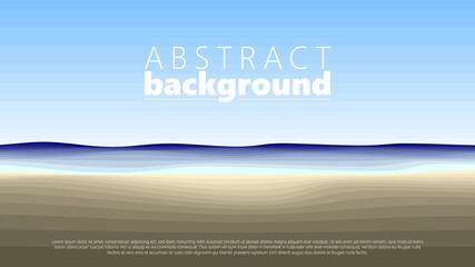 Poster - EPS10 abstract background. Stylized sky, ocean and beach. Perfect design element for any use.