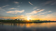 Vistula River and sunset