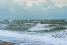 Big Waves On The Black Sea. A Storm Off The Coast Of Yevpatoria .Crimea.